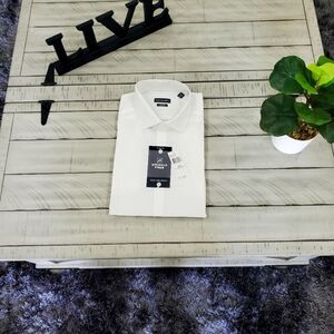 White van heusen button down dress shirt wirnkle free slim fit long sleeve sizeL